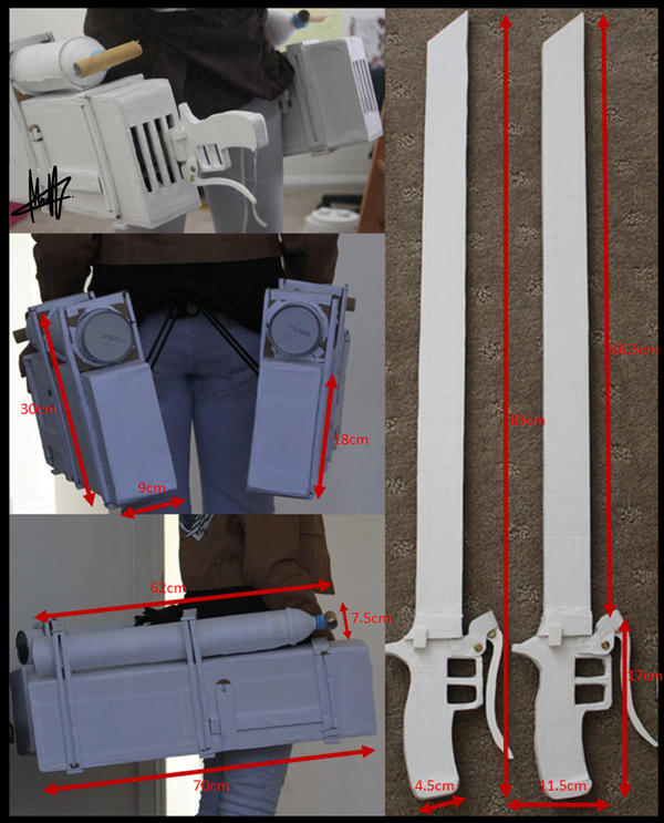 WIP: Maneuver Gear/3DMG - Measurements