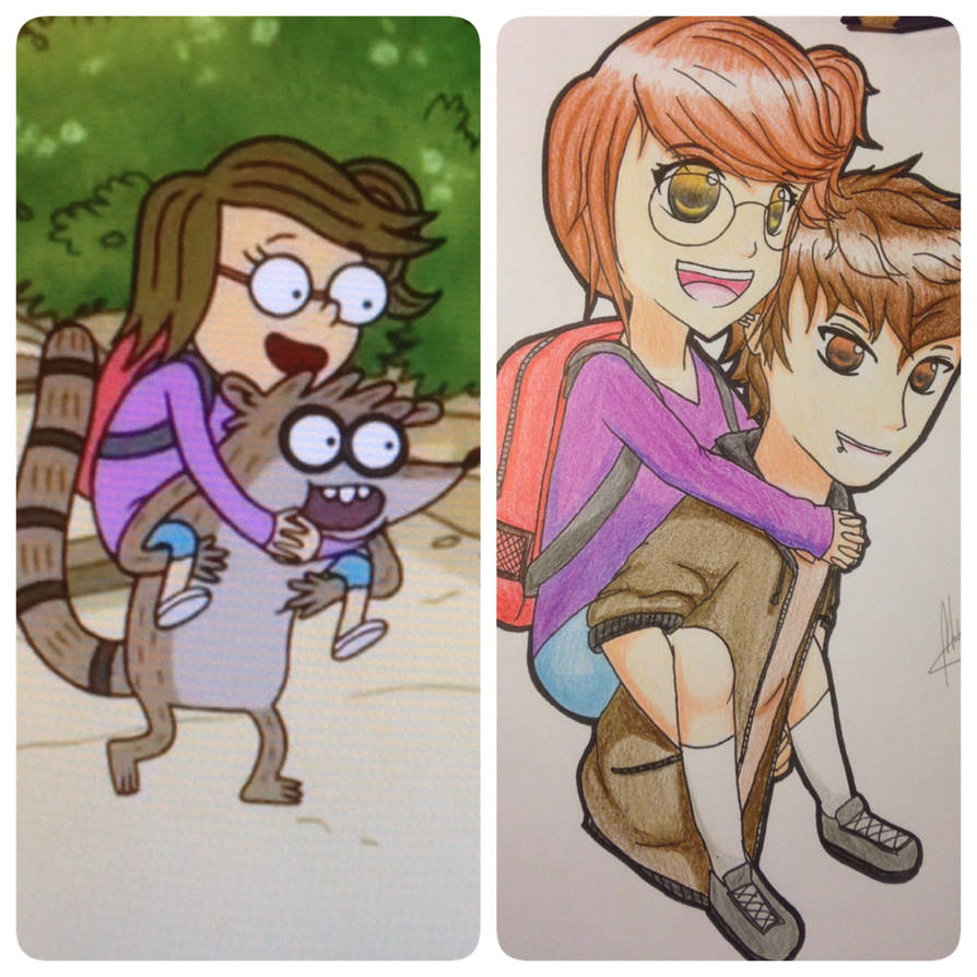 Fem Rigby Regular Show - Eileen and Rigby by HappyMach on DeviantArt