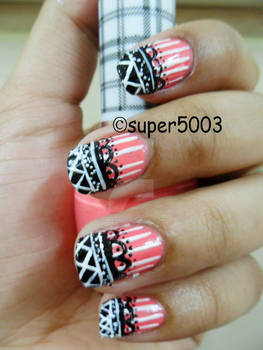 Pink Nail art