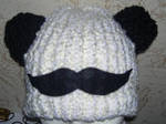 Pandawoostache Hat for Gift Exchange by SmilingMoonCreations