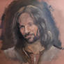 Aragorn study. Oil on panel