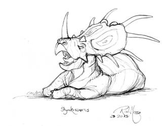 010 Styracosaurus yawning