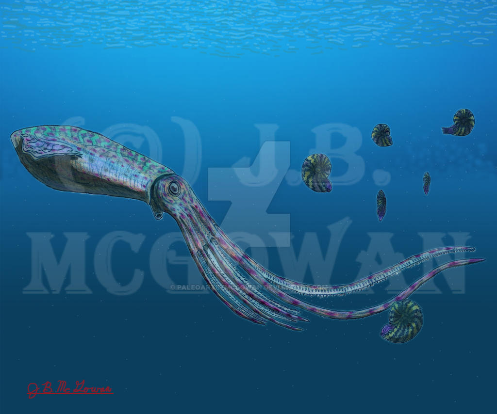 Kraken Of The Western Interior Seaway By Paleoartbymcgowan