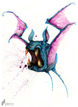 Zubat - Watercolour on Paper