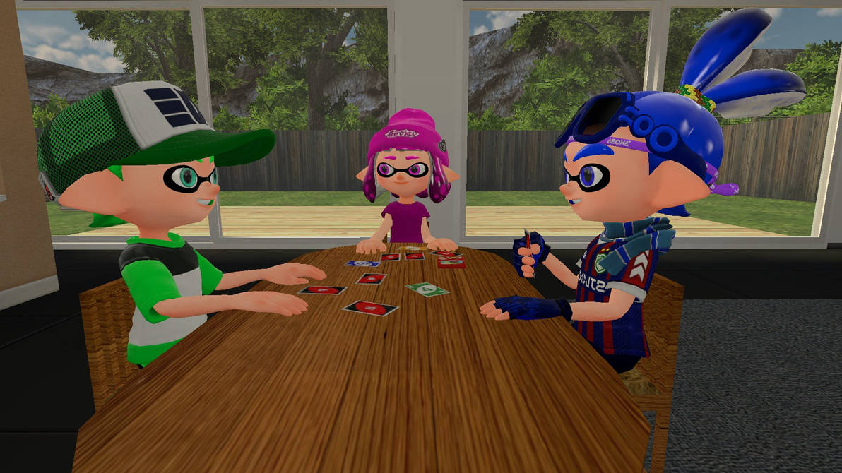 Playing Uno by symonjoestar on DeviantArt