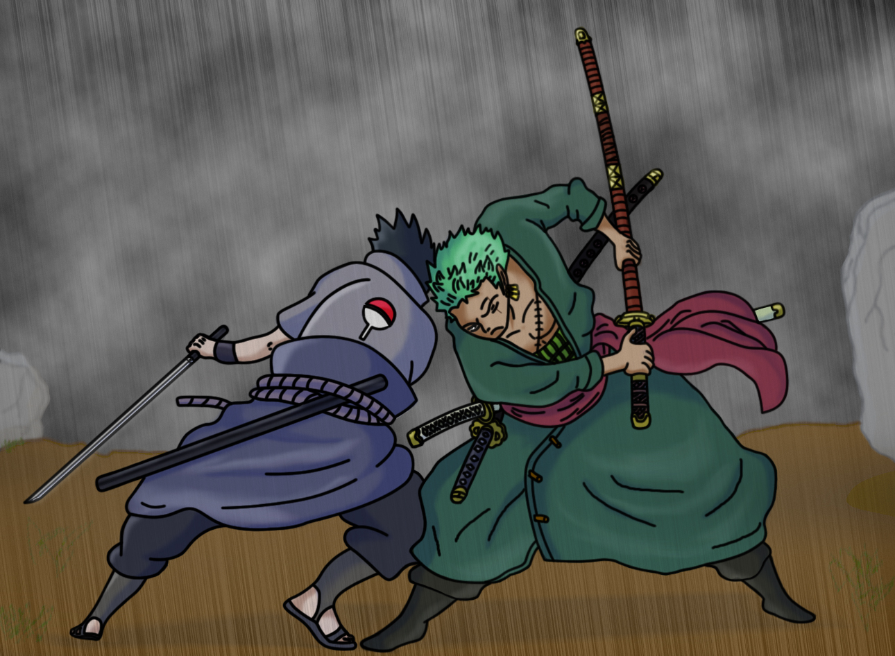 Sasuke vs Zoro - [By Me] : r/Boruto