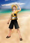 hello to everyone by Luffy by HayabusaSnake