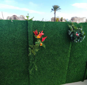 garden Artificial Grass fence - grass fence villa 