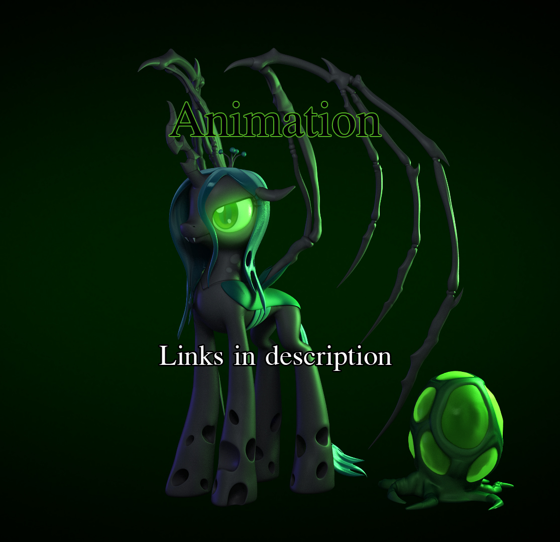 3d Queen Chrysalis Turntable