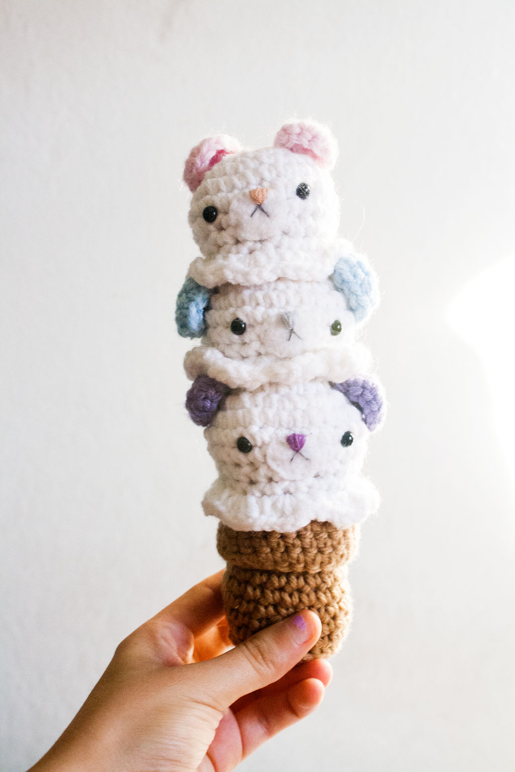 Triple Scoop Bear Amigurumi