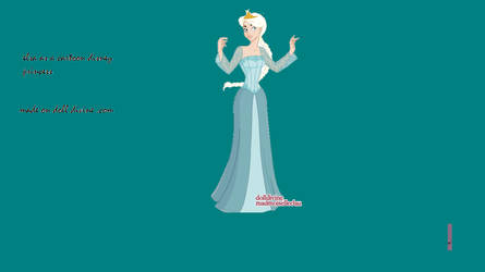 Elsa As A Cartoon Princess