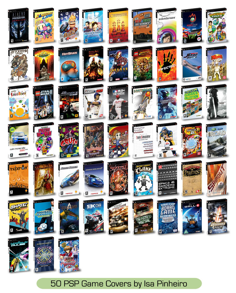 PSP Game Covers 4 PREVIEW by isa-pinheiro on DeviantArt