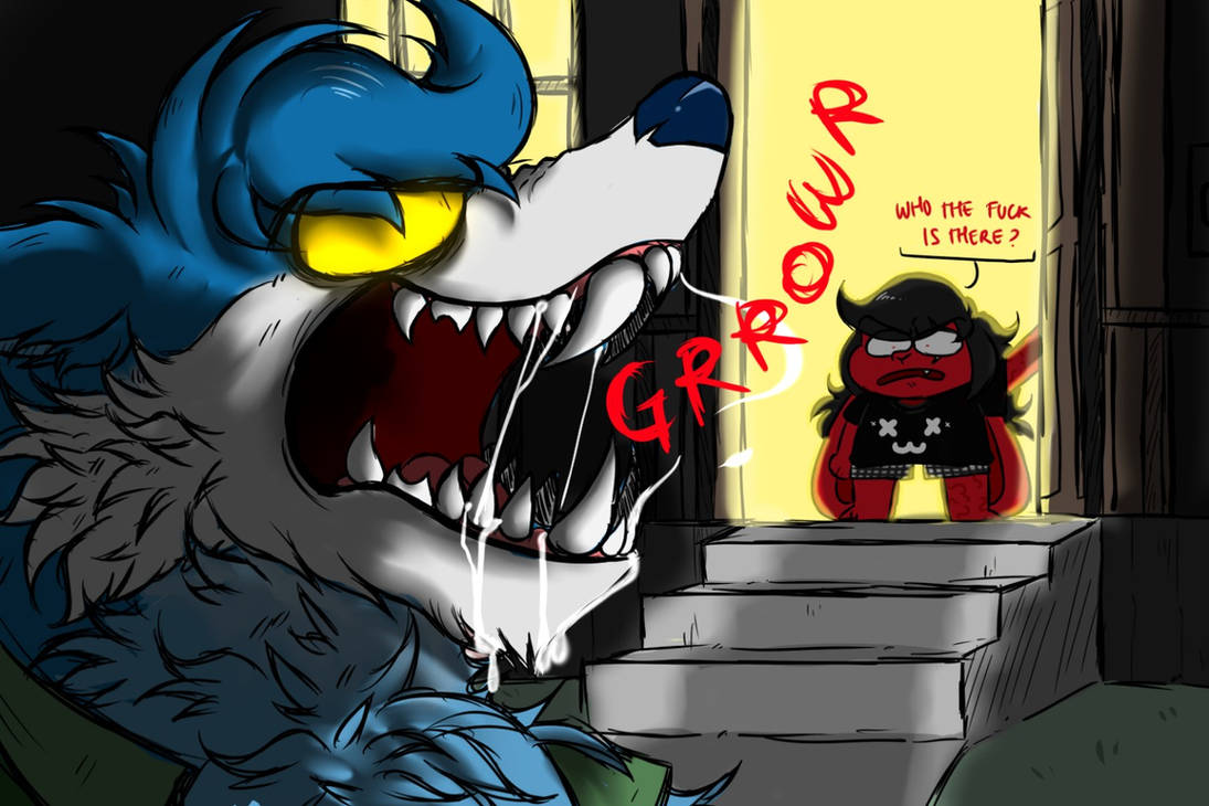 somebody making a ruckus outside by SKEWEREDMAGGOT on DeviantArt