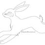 Free rabbit line art