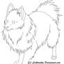 free Pomeranian line art