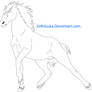 free horse line art