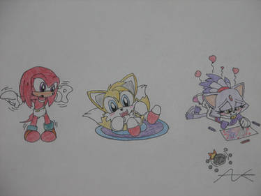 Baby Knuckles, Tails and Blaze