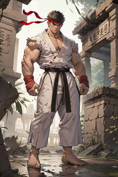 Ryu in a ancient chinese temple