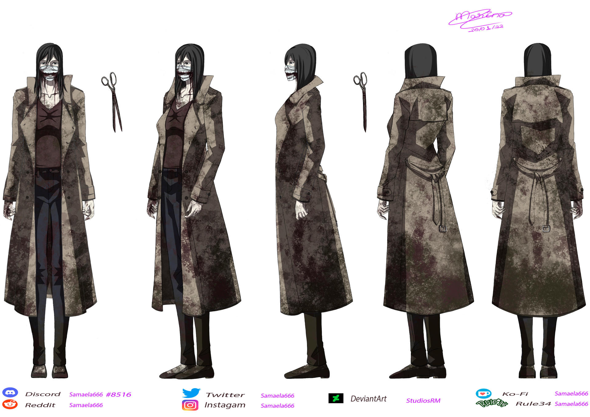 OC:Kuchisake-Onna 360 (Slasher) by EstudiosRM on DeviantArt