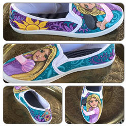 Custom Shoe- Tangled Rapunzel