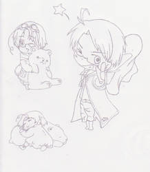 Chibi America and Canada from Hetalia