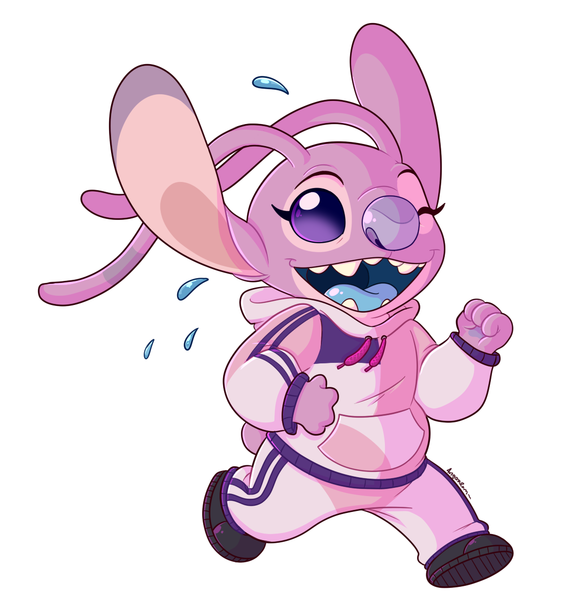 Angel jogging by AngoraRam by ExperimentKC on DeviantArt