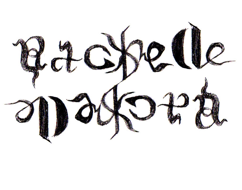Ambigram-Rachelle-Dakota by RoushFan on DeviantArt