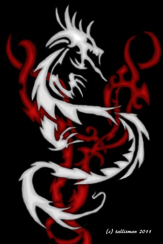 Tribal Dragon Tattoo