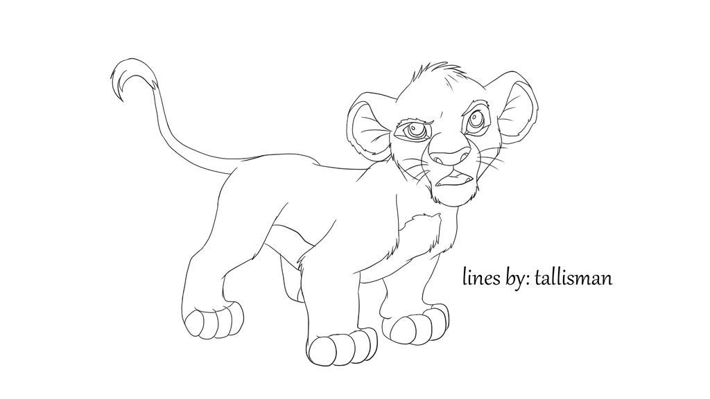 Simba Line Simba line art by TallyBaby13 on DeviantArt