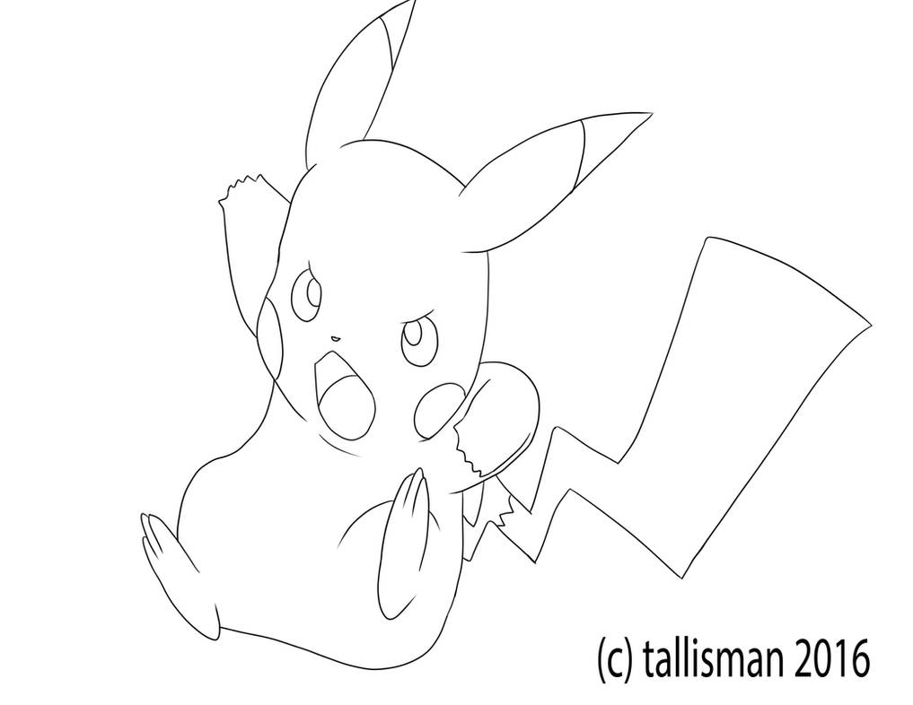 Line Vector Pikachu Pikachu Line Art by TallyBaby13 on DeviantArt
