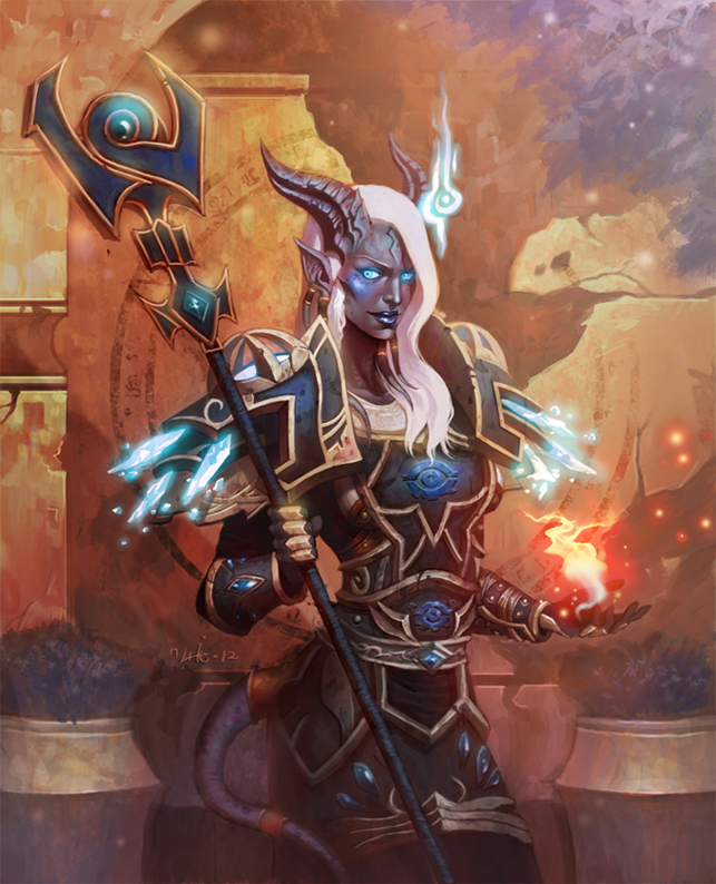 The female Draenai mage