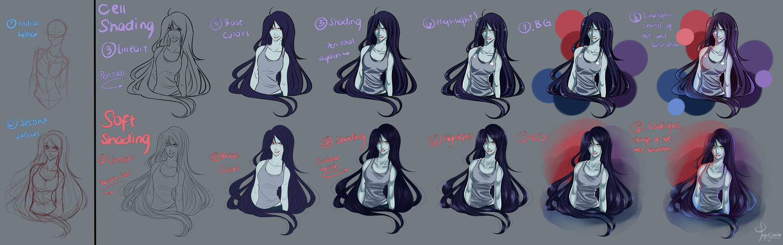 Soft And Cell Shading Process by stardazzle.