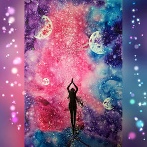 Galactic yoga, fantasy and fantasy landscape,