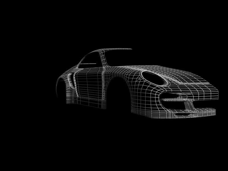 Porsche wireframe by Hogni84 on DeviantArt