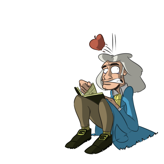 Newton and apple by fed27 on DeviantArt