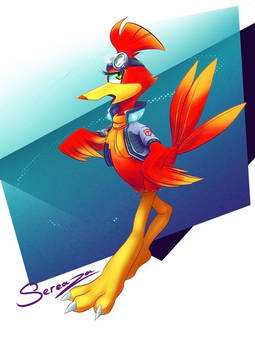 Kazooie in Star Fox outfit
