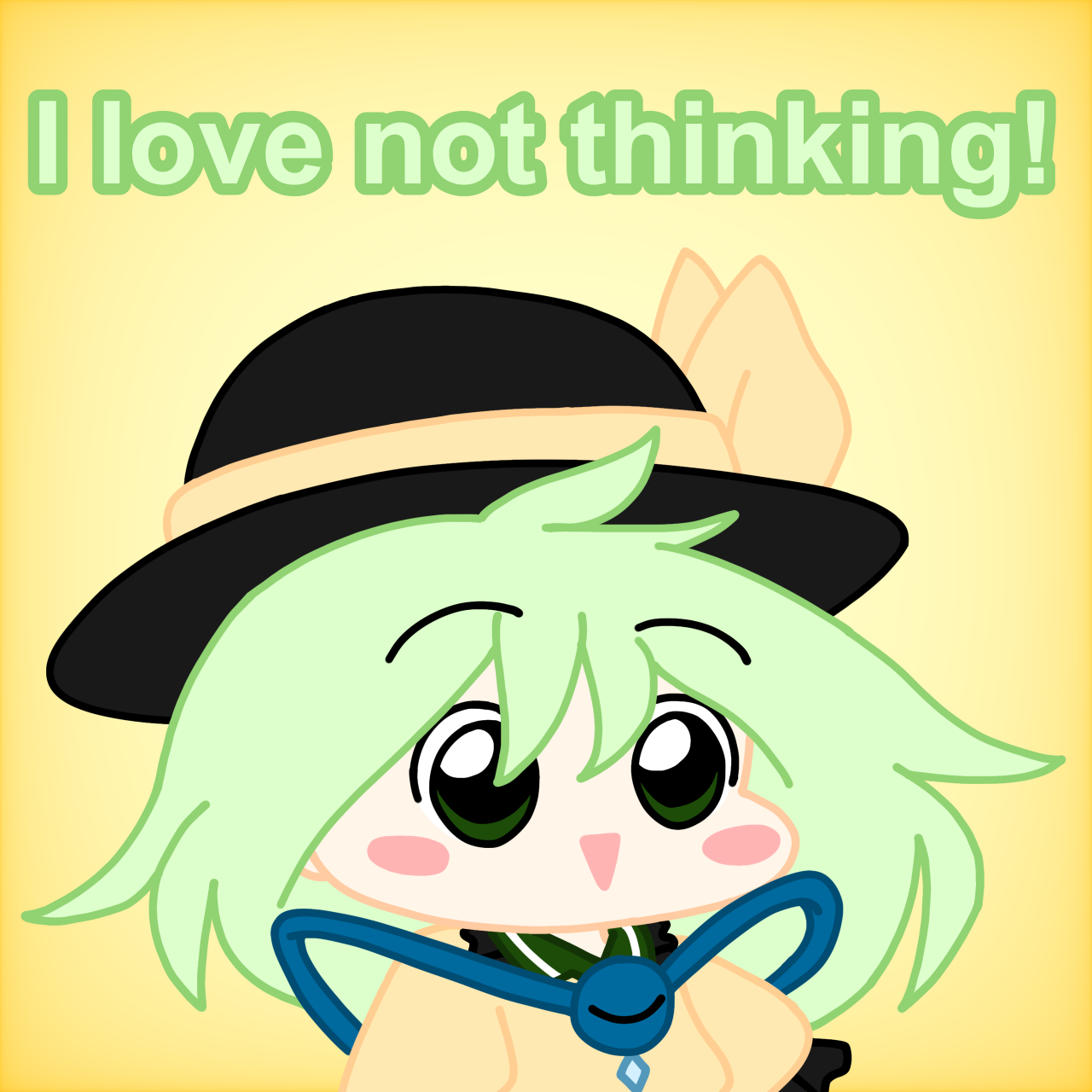 Koishi loves not thinking by Kirbyette on DeviantArt