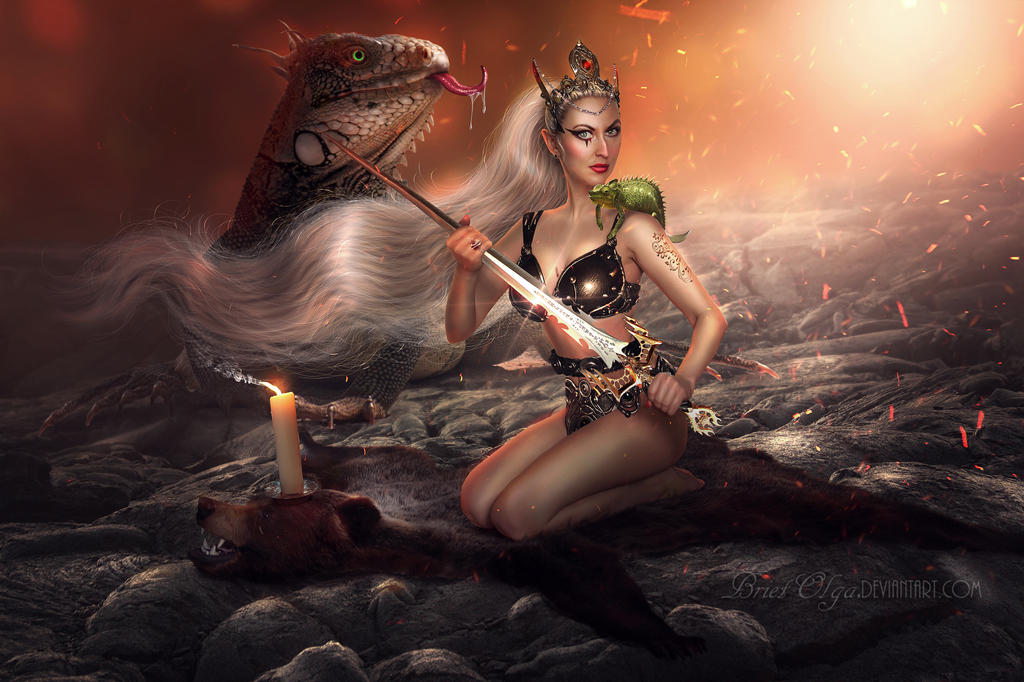 Olbana the Patroness of Salamanders by BrietOlga Olbana the Patroness of Salamanders by BrietOlga