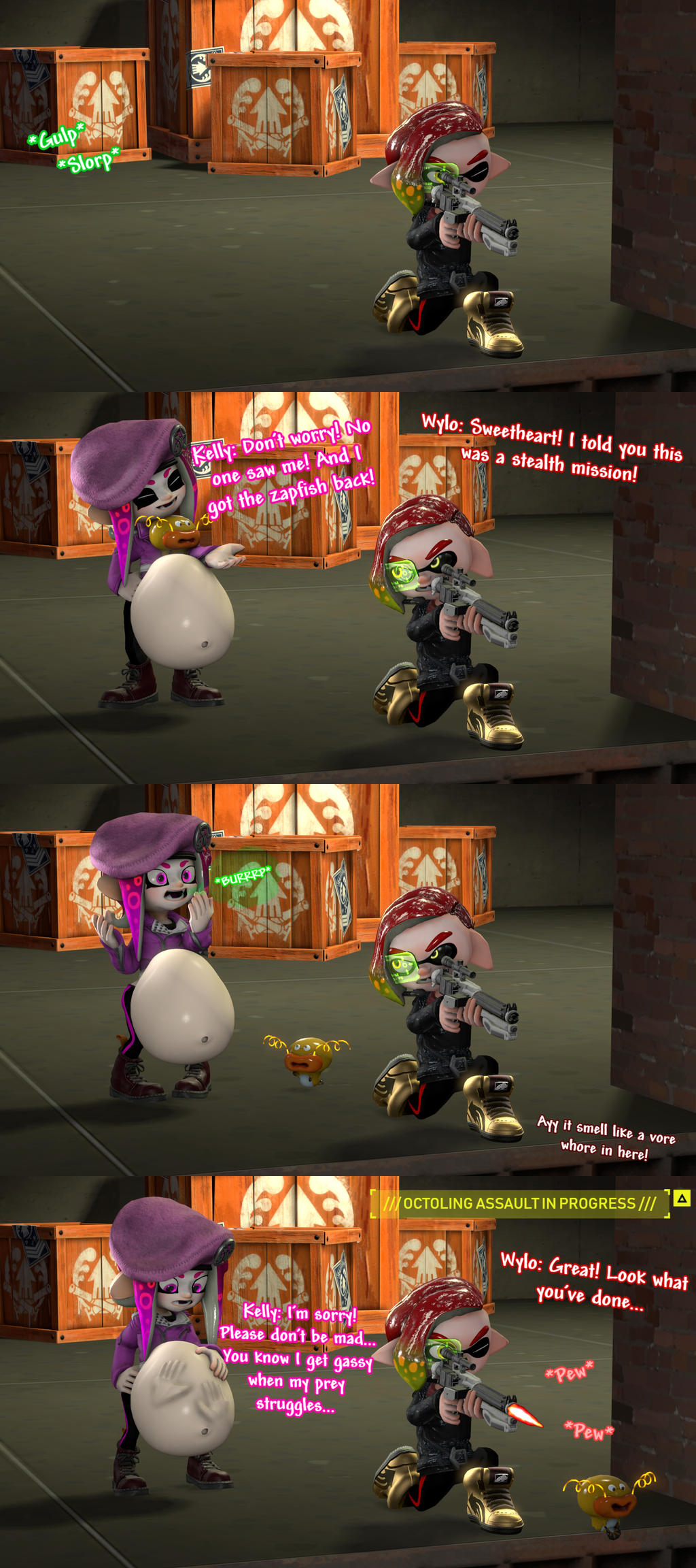 Octoling Assault in Progress /// (1/2) by popsiclepen on DeviantArt