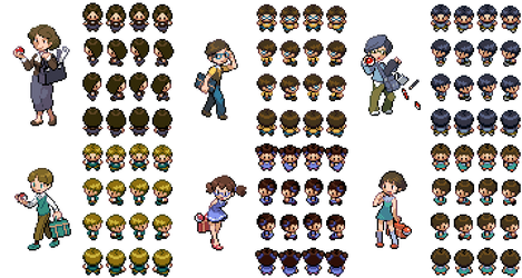 Various 3rd gen style overworld sprites - school