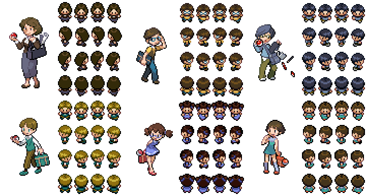 Gen 3 Pokemon Trainer Overworld Sprites.