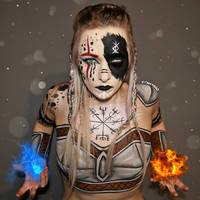 Viking Warrior Body Painting (Clothes painted on) by Vitani4000