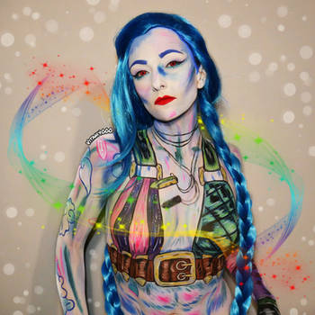 Jinx LoL - Body Paint/Cosplay
