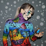 Rainbow Butterflies - Body Paint by Vitani4000