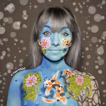 Koi fish - Body paint