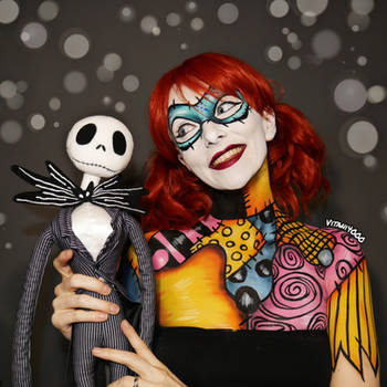 Nightmare before Christmas/DC mashup - Body paint