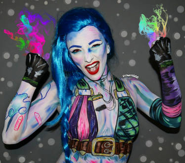 Jinx LOL - Body paint