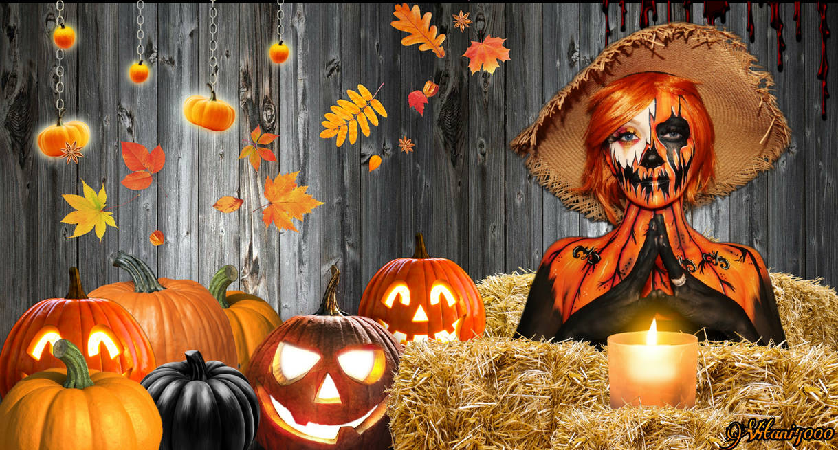 Pumpkin Scarecrow Wallpaper #1
