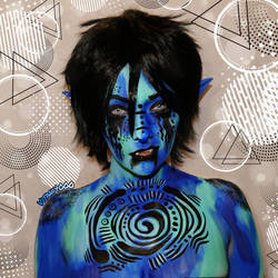 Maji, the elvish water wizard - Bodypaint