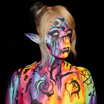 Evil elf creature - Bodypaint